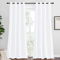 Pure White Blackout Curtains for Kids Room 55" w x 102" L 2 Panels (Pure White / 55"W x 102"L (Pack of 2))