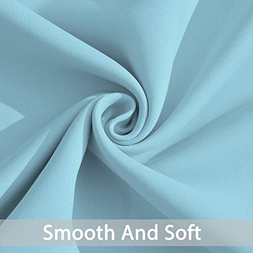 Blackout Curtains 38x84 inch Sky Blue Thermal Drapes (Sky Blue / 38"W x 84"L (Pack of 2))