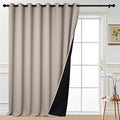 Natural 100% Blackout Patio Door Curtain Panels W100 x L96 (100"W x 96"L (Pack of 1) / Natural)