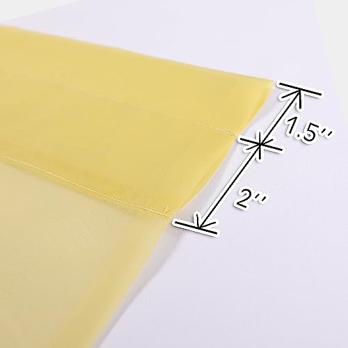 Mustard Yellow Sheer Curtains 45 Inches Long 2 Panels (Mustard Yellow / 42"W x 45"L (Pack of 2))