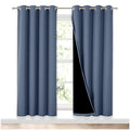 Full Shade Curtain Panels 72 inches Long (Stone Blue / 52"W x 72"L (Pack of 2))