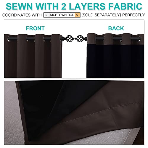 Truly Blackout Curtains 54 inches Length (Brown / 52"W x 54"L (Pack of 2))