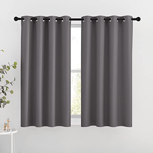 Blackout Curtains for Bedroom (Grey / 46"W x 54"L (Pack of 2))