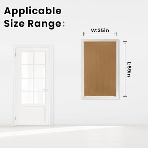 Self Adhesive Curtains (35"W x 59"L (Pack of 1) / Brown)