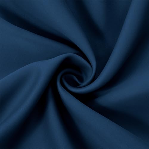 Navy Blue Blackout Curtains 40 x 63 Inch Length (Navy / 40"W x 63"L (Pack of 2))