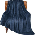 Fleece Blanket Soft Plush Throw for Couch Navy 50"x70" (Navy / Throw XL(50"x70"))