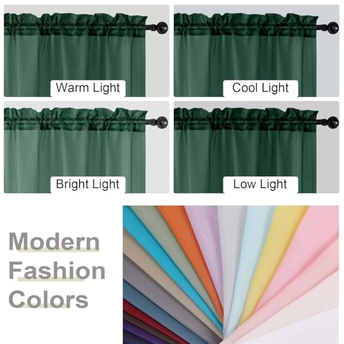 Hunter Green Sheer Curtains 84 Inches Long 2 Panels (Hunter Green / 42"W x 84"L (Pack of 2))