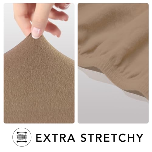 Super Stretch Sofa Slipcover (Medium-XL Oversized Loveseat / Camel)