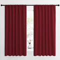 Christmas Patio Door Blackout Curtains (Burgundy Red / 62"W x 63"L (Pack of 2))