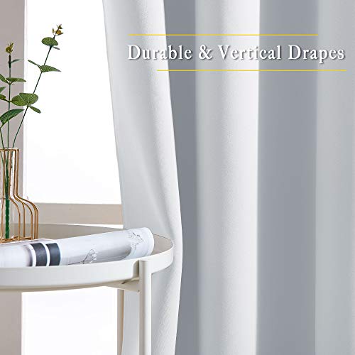 Room Darkening Curtain Panels (Greyish White / 46"W x 54"L (Pack of 2))