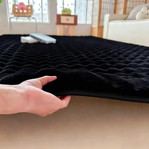 Black Rabbit Plush Rug 6'x9'