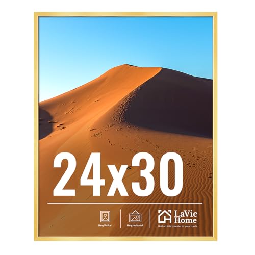 24x30 Picture Frame for Wall Display (Gold / 24x30)