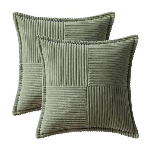 Decorative Throw Pillow Covers for Couch 20x20 Light Olive Green (Light Olive Green / 20" x 20" (Pack of 2))