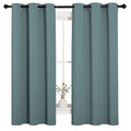 Modern Blackout Curtains Noise Reducing (Greyish Blue / 42"W x 54"L (Pack of 2))