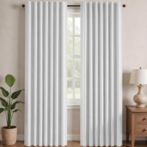 Blackout Curtains for Bedroom (Star White / 42"W x 63"L (Pack of 2))