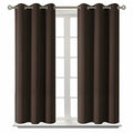 Short Curtains for Small Window 54 Inch Long (Brown / 38"W x 54"L (Pack of 2))