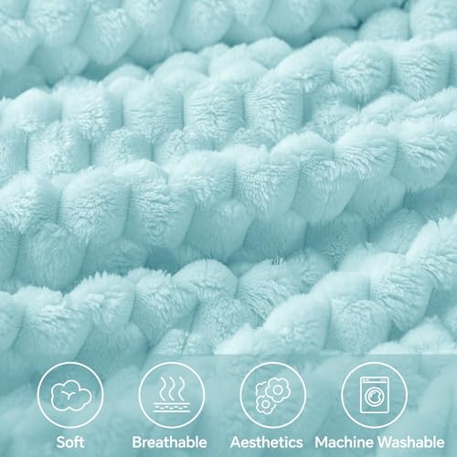 Cloud Blue Throw Blanket for Couch (Cloud Blue / Throw(50"x60"))
