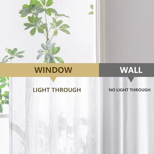 White Curtains 80 Inch Length 2 Panels Set (50"W x 80"L (Pack of 2) / White)