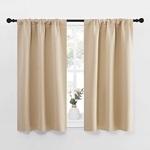 Biscotti Beige Blackout Curtains for Window 29" w x 40" L 2 Panels (Biscotti Beige / 29"W x 40"L (Pack of 2))