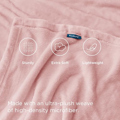 GentleSoft Pink Fleece Blankets King Size (Cherry Blossom Pink / King (108" x 90"))