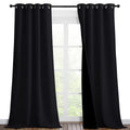 Extra Long Truly Blackout Drapes for Hall and Villa (Black / 46"W x 102"L (Pack of 2))