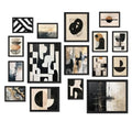 16 PCS Black and White Abstract Wall Art Decor (Black and White / 11"x14" Unframed)