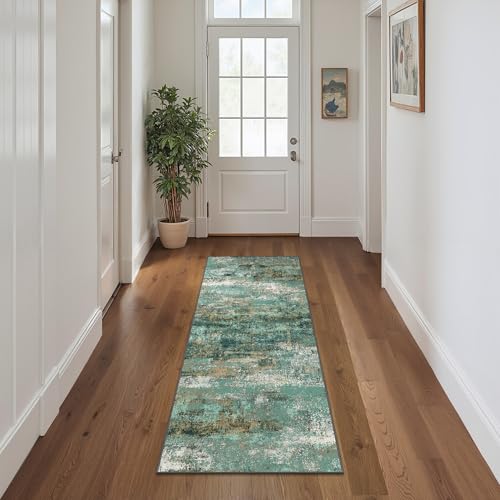 2x6 Runner Rug for Hallway (Turquoise / 2' x 6' (Rectangular))