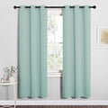 Bedroom Curtain Panels Blackout (Aqua / 34"W x 72"L (Pack of 2))