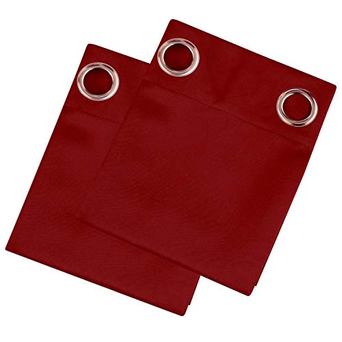 Dark Red Thermal Blackout Curtains (Red / 52"W x 95"L (Pack of 2))