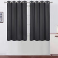 Blackout Curtains 66 x 54 Inch Long Dark Grey Curtains Set of 2 Panels Room Darkening Curtains for Bedroom and Living Room (Dark Grey / 66"W x 54"L (Pack of 2))