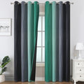Black and Green Ombre Blackout Curtains 108 Inches Long (Black and Green / 52"W x 108"L (Pack of 2))