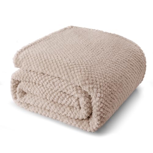 Soft Fleece Twin Size Bed Blanket (Camel / Twin(60x80 In))