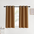 Window Curtains Blackout Drapes (Gold Brown / 34"W x 40"L (Pack of 2))
