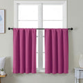 Ava Hot Pink Short 36 Inches Blackout Curtain 2 Panels Set (Hot Pink / 40"W x 36"L (Pack of 2))