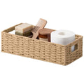 Toilet Paper Storage Baskets for Bathroom Decor (Light Brown / 14¼" L x 6¾" W x 3¾" H)