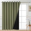 Sage 100% Blackout Patio Door Curtain Panels W100 x L84 (100"W x 84"L (Pack of 1) / Sage Green)