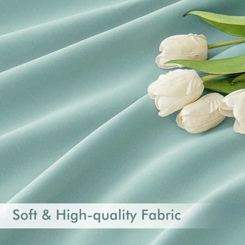 Aqua Back Tab Blackout Curtains 52x63 Inches Long 2 Panels Set (Aqua / 52"W x 63"L (Pack of 2))
