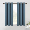 Blackout Window Curtains 60 inch Length 2 Panels (Smoky Blue / 34"W x 60"L (Pack of 2))