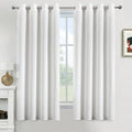 Pure White Blackout Bedroom Curtains Drapes 72 Inch Long 52"x72" (Pure White / 52"W x 72"L (Pack of 2))