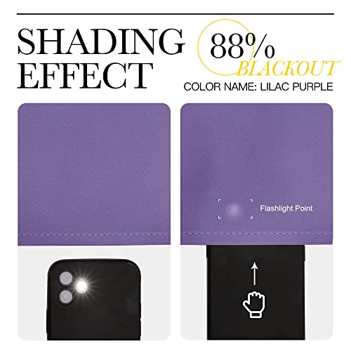 Blackout Curtains & Drapes for Bedroom (Lilac Purple / 34"W x 40"L (Pack of 2))