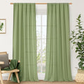 Sage Green Linen Curtains for Living Room 84 inch Length 2 Panels (Sage Green-1 / 52"W x 84"L (Pack of 2))