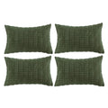 4 Packs Decorative Throw Pillow Covers for Living Room Couch Bed (24" x 14" (Pack of 4) / Olive Green)