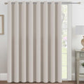 Blackout Patio Curtains 100 x 84 Inches for Sliding Door Extral Wide Blackout Curtain Panels Thermal Insulated Room Divider (100"W x 84"L (Pack of 1) / Natural)