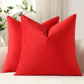 Euro Sham Covers 26x26 Christmas Red (Fiery Red / 26" x 26" (Pack of 2))