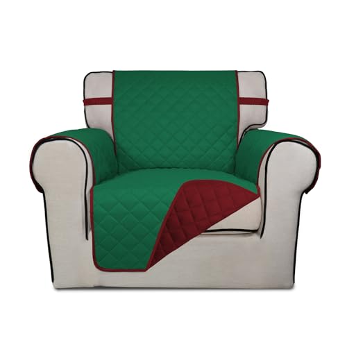 Reversible Chair Sofa Cover Dog Couch Covers for Sofa (Small / Green/Red)