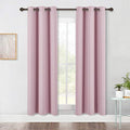Blackout Window Curtains 70" L (Baby Pink / 34"W x 70"L (Pack of 2))