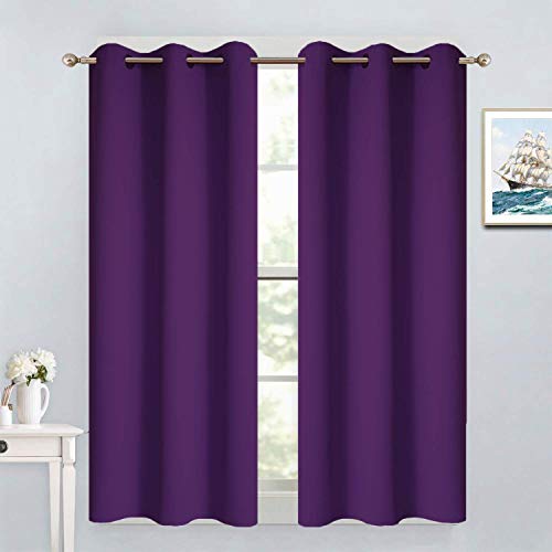 Purple Blackout Curtains for Bedroom (Purple / 38"W x 54"L (Pack of 2))