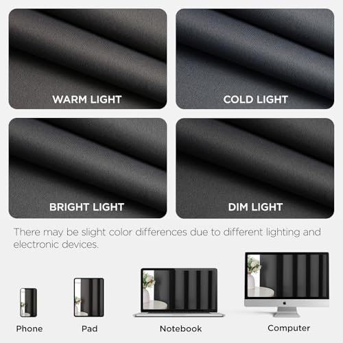 Door Curtain Blackout Curtains for Doorway Privacy Closet Drapes (Grey / 52"W x 90"L (Pack of 1))