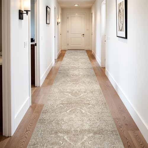 3x20 Washable Runner Rug (Natural Beige / 3x20)