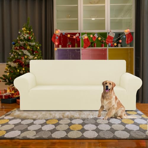Stretch Couch Covers for Sofa (Beige / Large)